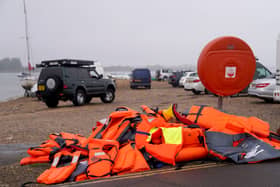 Discarded life jackets