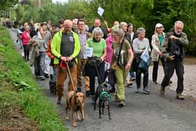 A Protest walk took place in Albrighton ahead of the hearing.