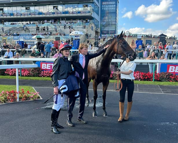 Pina Sonata after winning at Doncaster
