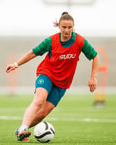 Opening goalscorer Amber Hughes