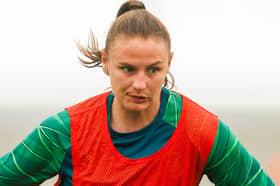 Opening goalscorer Amber Hughes