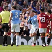 Phil Foden is sent off