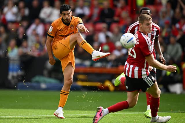 Raul Jimenez in action for Wolves against Sheffield United