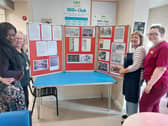 The anniversary display at Bridgnorth Hospital