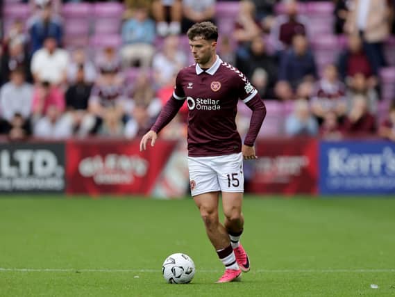 Josh McPake in action for Hearts