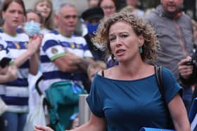 Fiona Donohoe with supporters