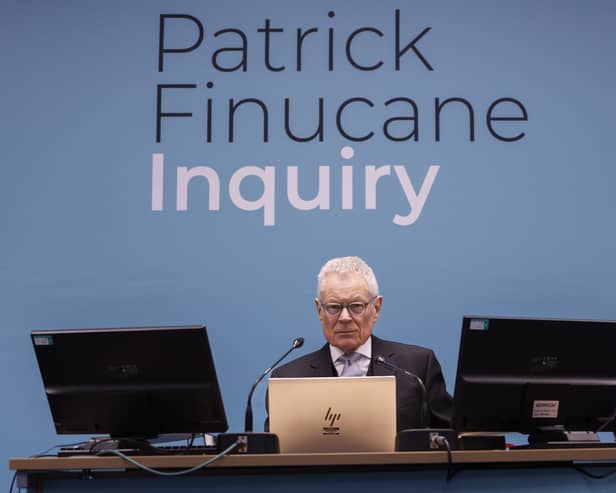 The Pat Finucane Inquiry hearings room