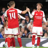 Max Dowman (right) celebrates