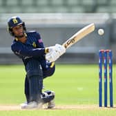 Davina Perrin in action for Warwickshire this season