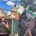 Alex Keyes of Asgard Builders launching an appeal to help victims of the Stourbridge wildfire