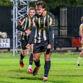 Stafford Rangers celebrate against Kidsgrove Athletic in midweek Picture: Pete Wideman