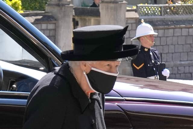 The Queen arrives for the funeral (Jonathan Brady/PA)