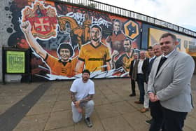 New Wolves mural, created by Wolves fan: Joe Miles, who grew up in Sedgley