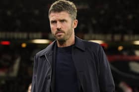 Manchester United manager Michael Carrick frowns
