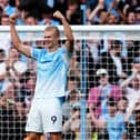 Erling Haaland celebrates