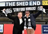 Stafford Rangers investors George Bruneau (left) and Nathan Owen