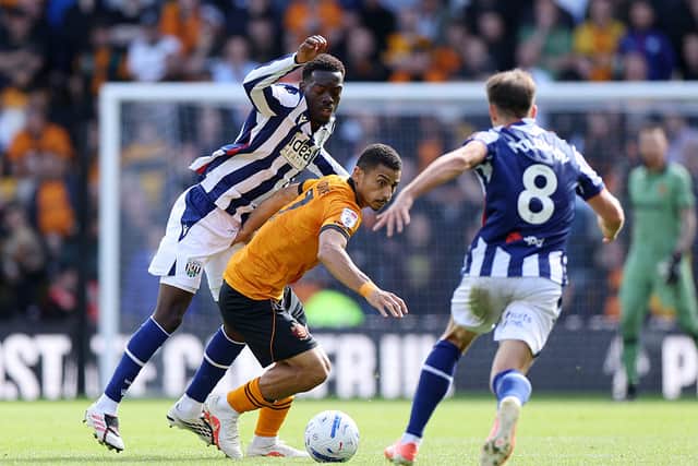 Rabby Nzingoula was a substitute for Albion at Molineux against Wolves.
