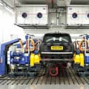 A Land Rover manufacturing line