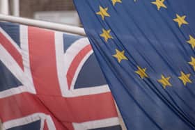 EU and UK flags