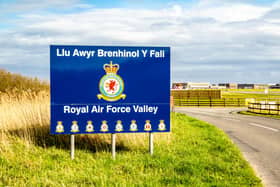 The entrance to RAF Valley