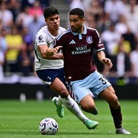 Joao Gomes in action for Villa.
