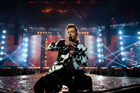 Mark Feehily of Westlife on stage