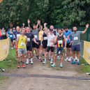 The elite runners led the way at the start of the half-marathon