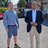 James Johnson, local Councillor for Olton Ward & Dr Neil Shastri-Hurst, the MP for Solihull West & Shirley