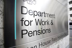 A view of signage for the Department for Work and Pensions in Westminster, London (Kirsty O’Connor/PA)