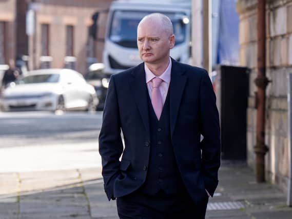 Graeme Dott arriving at court in August