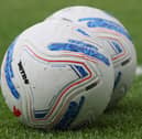 Stock image of footballs