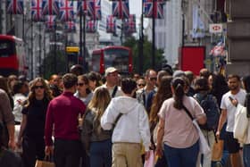 Shoppers on the high street
