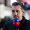 Gary Neville pictured during his work as a Sky Sports pundit