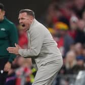 Wales manager Craig Bellamy on the touchline