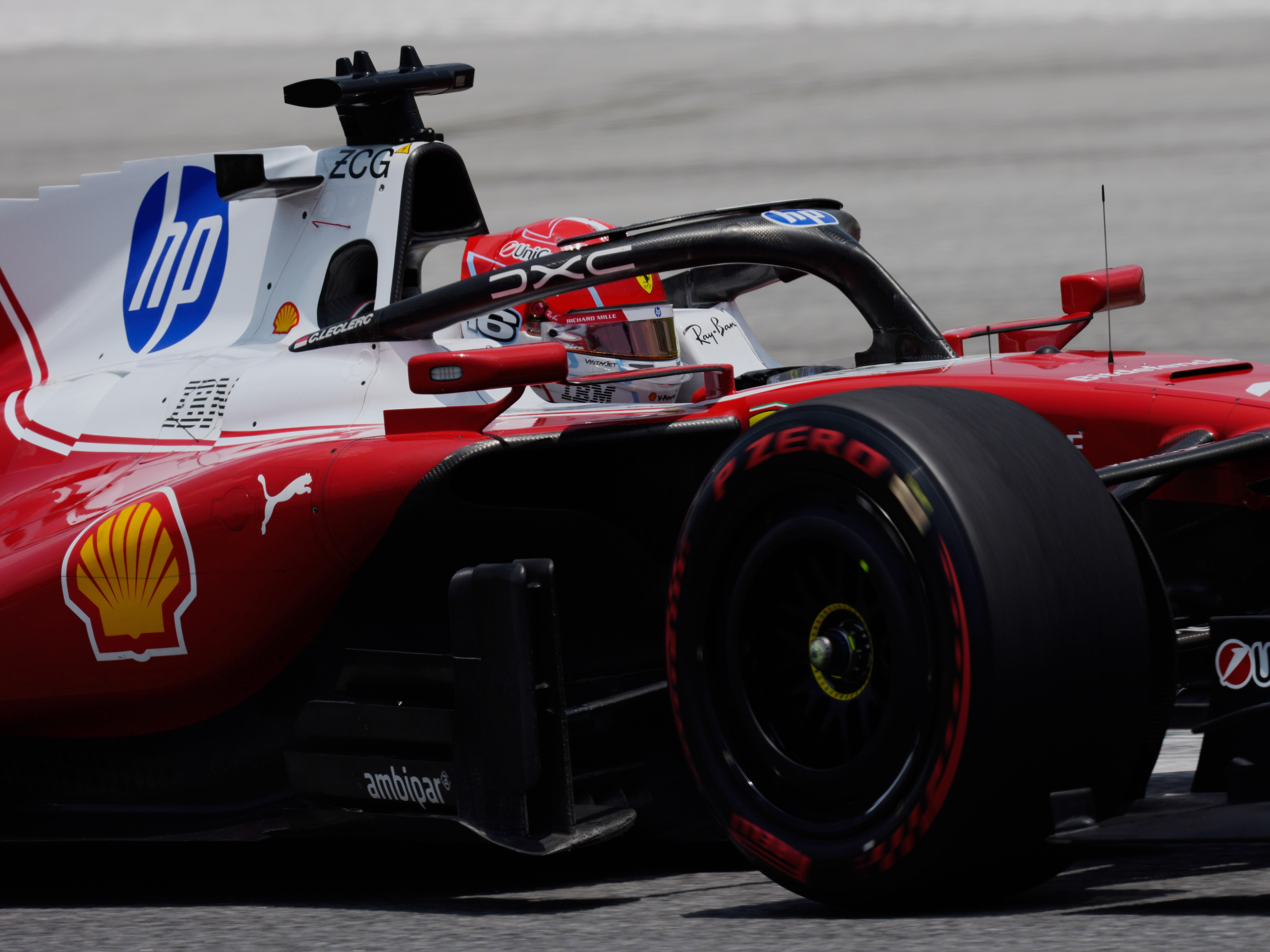 Ferraris Charles Leclerc ist im Training zum Großen Preis von Bahrain in ...
