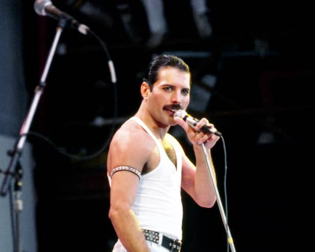 Freddie Mercury on stage
