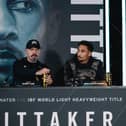 Ben Whittaker with coach Andy Lee at Thursday's press conference.