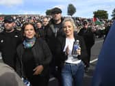 Sinn Féin president Mary Lou McDonald and Northern Ireland First Minister Michelle O’Neill attend a community event in support of the Garvaghy Road residents in the Drumcree parade dispute