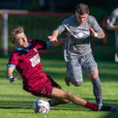 Action from Dawley Town v Stafford Town.
