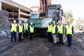 The development teams marks the start of demolition work for the first phase of Holbeche Place in Solihull