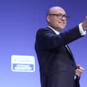 Andrew Griffith speaking during the Conservative Party conference