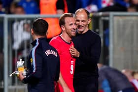 England manager Thomas Tuchel (right) with Harry Kane