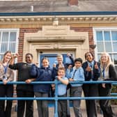 Villers Primary School: Adults(LTR) Hayley Bentley, Deputy Headteacher, Councillor Councillor Jacqui Coogan, Cabinet Member for Children, Young People and Education; Lisa Rogers, Headteacher