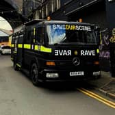 Save Our Scene fire truck in Lower Trinity Street, Birmingham