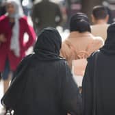 Muslim women walking