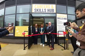 Ribbon cutting at the Careers and Skills Hub