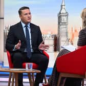 Defence Secretary Wes Streeting talking to co-host Victoria Derbyshire on the BBC1 current affairs programme Sunday with Laura Kuenssberg