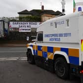 A PSNI vehicle at the Garvaghy Road