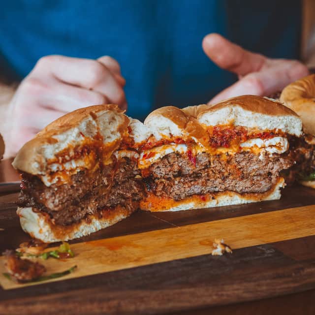 The Full Monty Burger is one of many new additions to the menu. Photo: Davenports