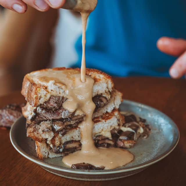The Steak Sandwich forms part of the lunchtime menu. Photo: Davenports